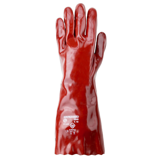 PVC rukavice 40 cm, crvene