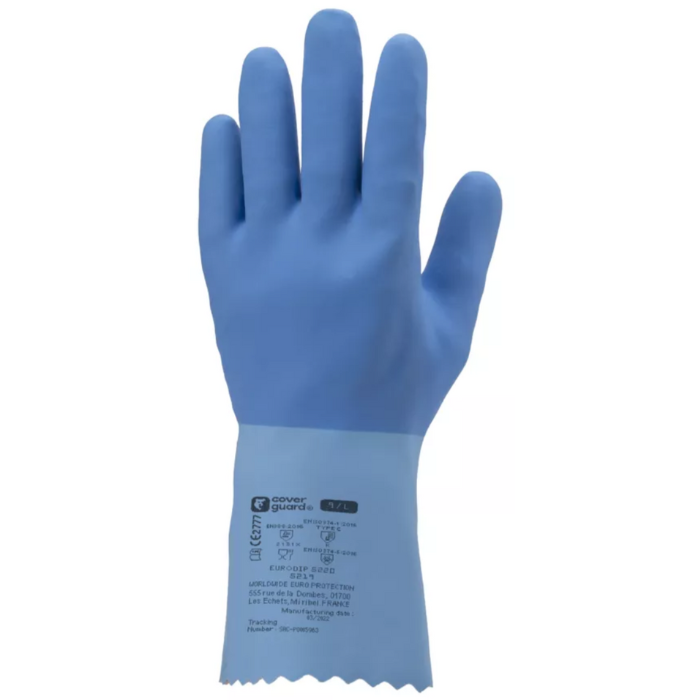 Latex gloves 30 cm, blue