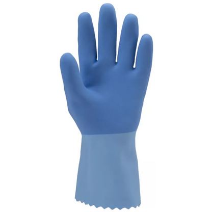 Latex gloves 30 cm, blue