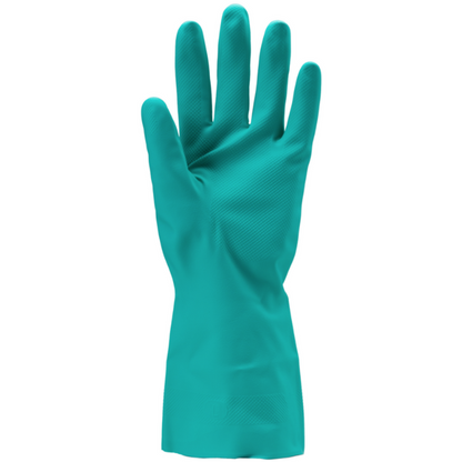 Green nitrile glove