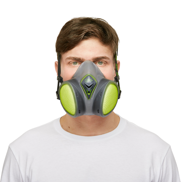 Thermoplastic half mask with two filters (A1P2R D)