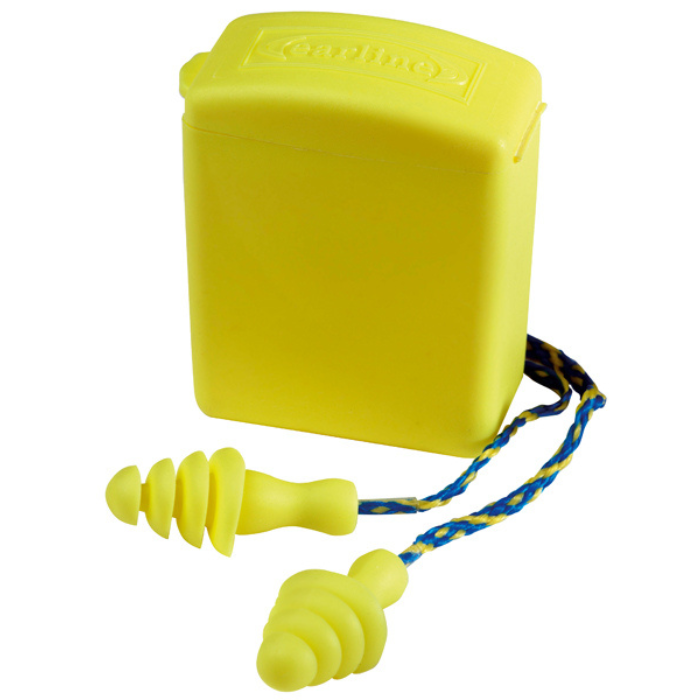 Earplugs with string yellow