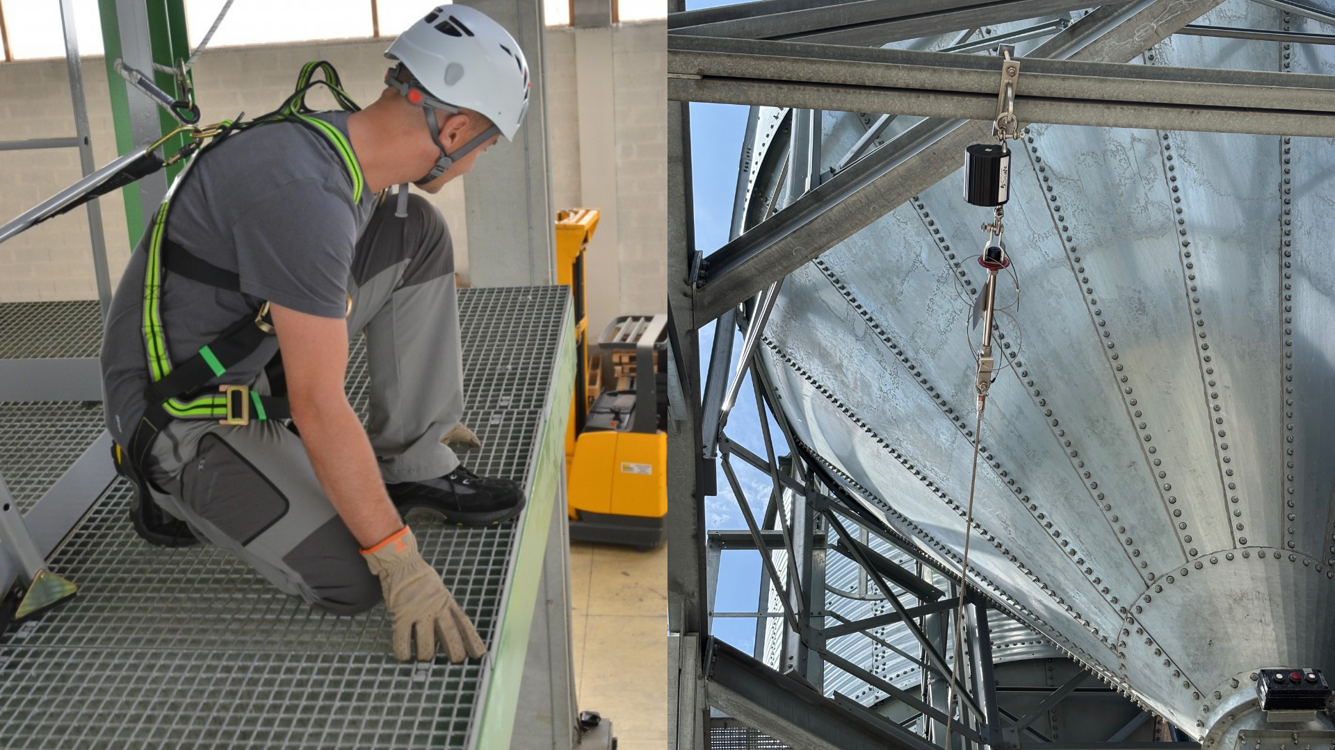 Sigurnosna horizontalna linija za rad na visini.