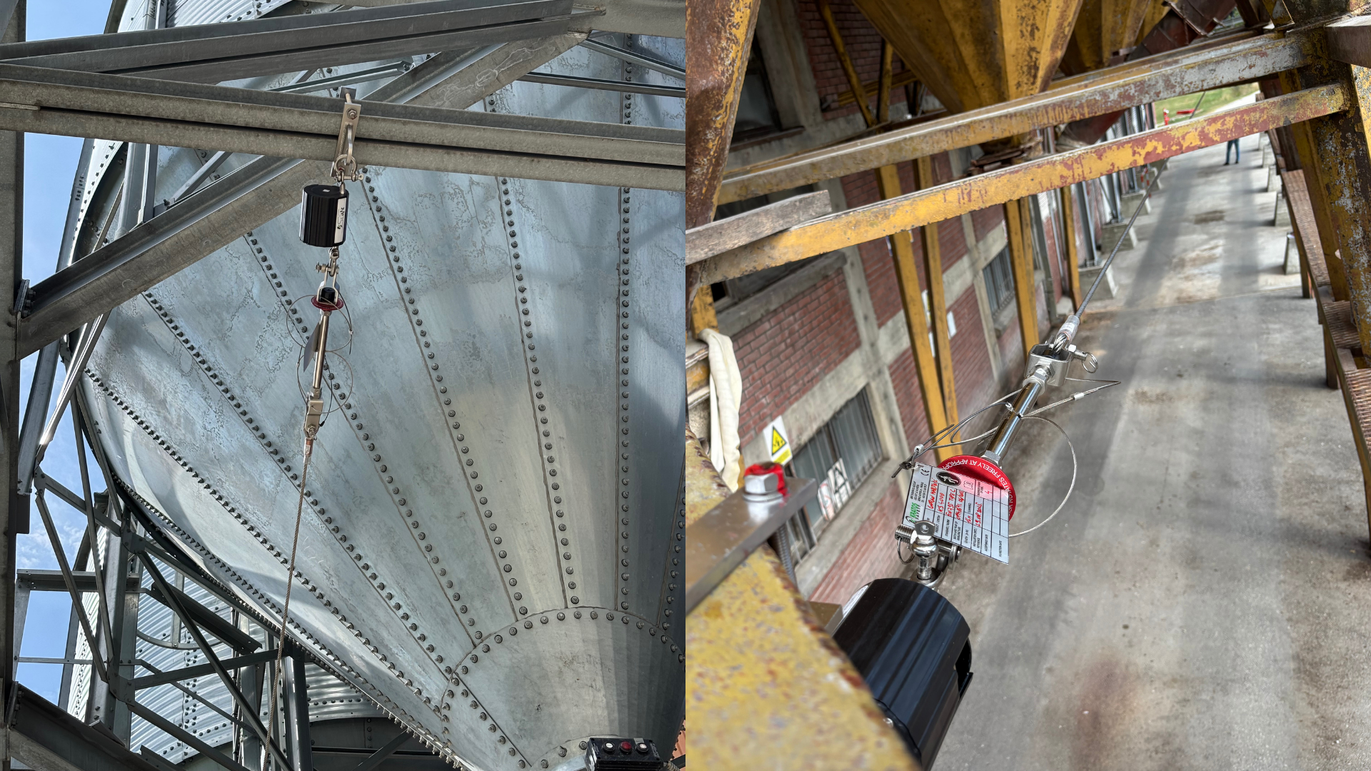 Horizontalni sustav zaštite od pada za kretanje po cisterni.