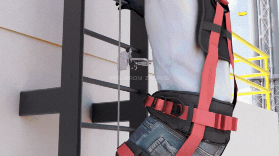 Sigurnosni sustav za penjanje po industrijskim ljestvama