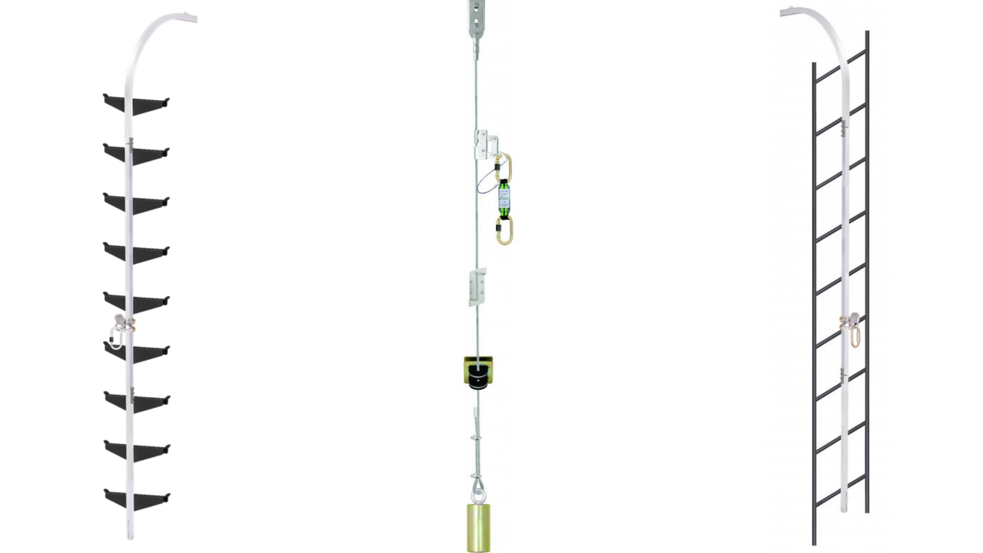 Sustavi koji se postavljaju na ljestve s kavezom za dodatnu sigurnost.