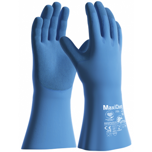 ATG duge plave rukavice MaxiChem Cut lateks 35 cm