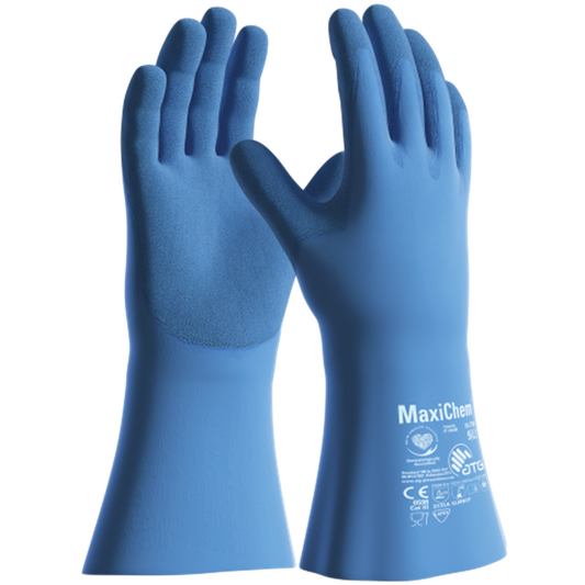 ATG Glove Maxichem Latex blue Gauntlet 35